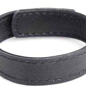 Leather and Velcro Cock Ring - Black STR-AG846-BLK