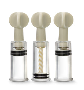 Temptasia - Clit and Nipple Twist Suckers - Set of 3 - Clear BL-39991