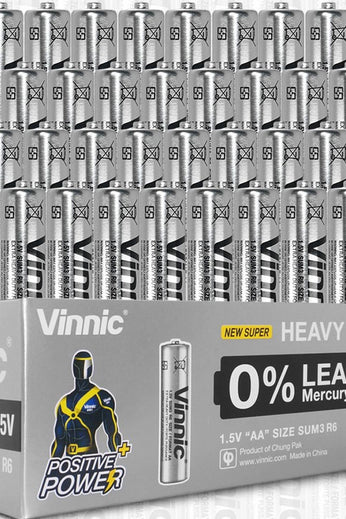 Vinnic Super Heavy Duty AA Batteries - 40 Count Box SP4