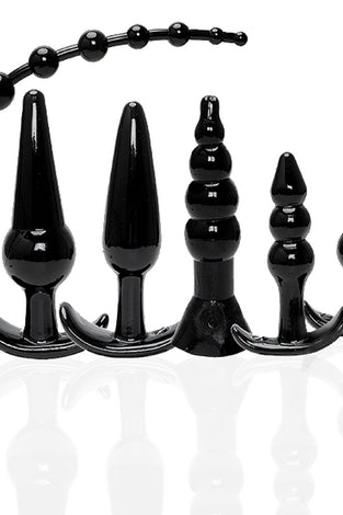The 9's Try-Curious Anal Plug Kit - Black ICB8013-2