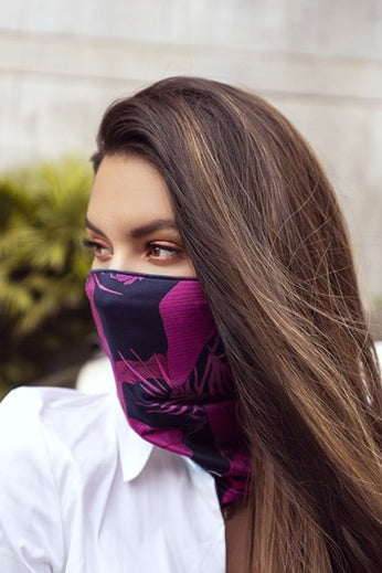 Face/ Neck Bandana - Floral Print - One Size GE-252-FL-OS