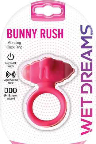 Wet Dreams - Bunny Buster Cock Ring With Turbo Bunny Motor - Pink HTP3268