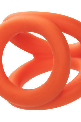 Alpha Liquid Silicone Tri-Ring - Orange  Orange SE1492362