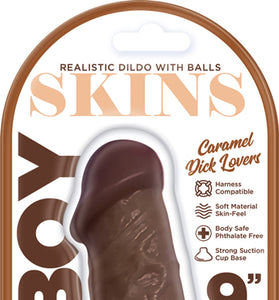 Dickboy - Skins - Dildo With Balls - 9 Inch -  Caramel Dick Lovers HP3364