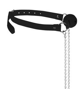 Breathable Ball Gag With Nipple Clamps - Black OU-OU680BLK