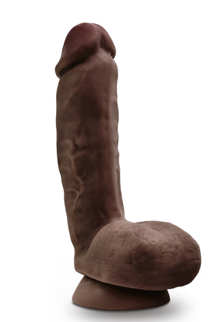 Dr. Skin Glide - 8.5 Inch Self Lubricating Dildo  Lubricating Dildo With Balls - Chocolate BL-52586