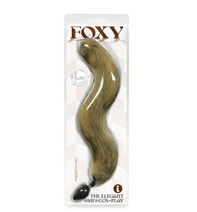 Foxy Fox Tail Silicone Butt Plug - Gold IC1403