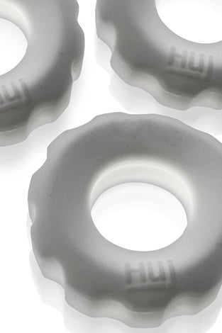 Super Huj - 3-Pack Cockrings - White Ice HUJ-137-WHTICE