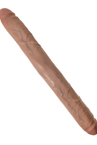 King Cock  16 Inch Thick Double Dildo - Tan PD5518-22