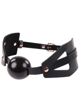 Brat Ball Gag - Black / Rose Gold SS09842