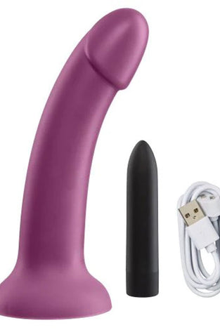 Ergo Super Flexi III Dong Soft and Flexible Liquid Silicone With Vibrator - Plum WTC966