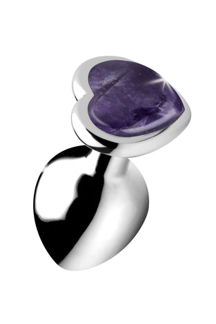 Amethyst Heart Anal Plug - Small BTYS-AG750-SML