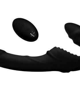 Pro Rider 9x Vibrating Silicone Strapless  Strap on With Remote Control SU-AF895