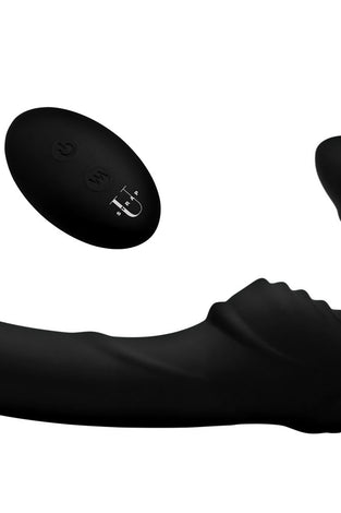 Pro Rider 9x Vibrating Silicone Strapless  Strap on With Remote Control SU-AF895