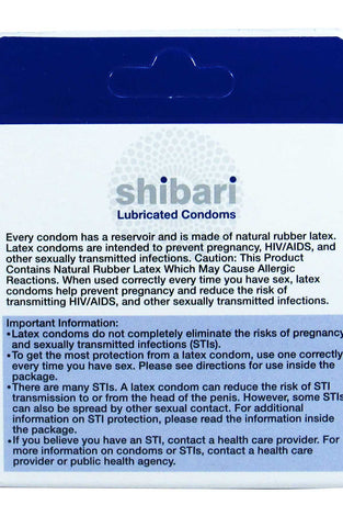 Shibari Lubricated Condoms - 3 Pack TMN-CNDM-2168