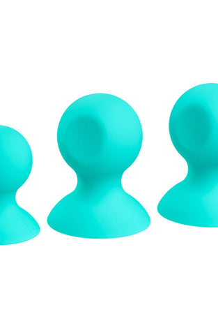 Cloud 9 Health and Wellness Nipple and Clitoral Massager Suction Set - Teal WTC916