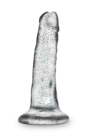 Naturally Yours - 5.5 Inch Glitter Dong - Sparkling Clear BL-54409