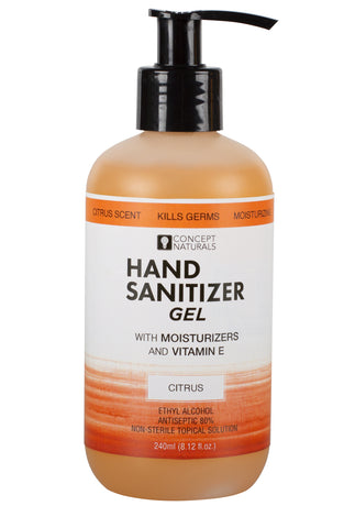 Concept Naturals Hand Sanitizer Gel - Citrus -  8.12 Fl. Oz. SEN-CN521