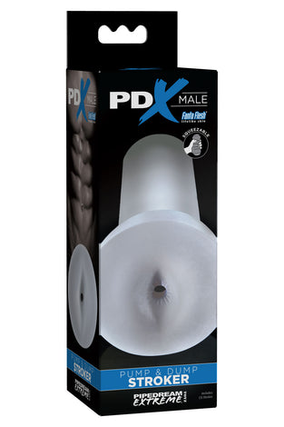 Pdx Male Pump and Dump Stroker Clear PD3791-20