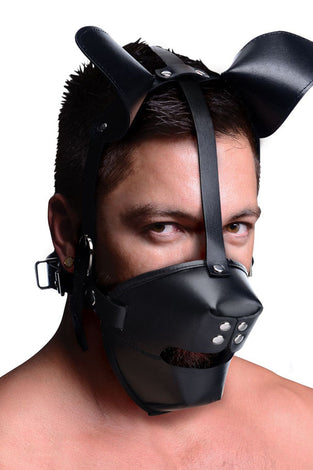 Pup Puppy Play Hood and Breathable Ball Gag MS-AE766