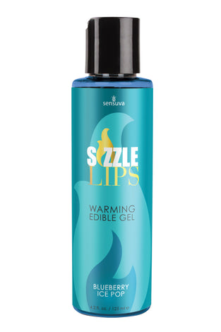 Sizzle Lips - Blueberry Ice Pop - Warming Gel -  4.2 Fl Oz Bottle SEN-VL428