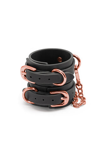 Bondage Couture - Wrist Cuffs - Black NSN-1306-33