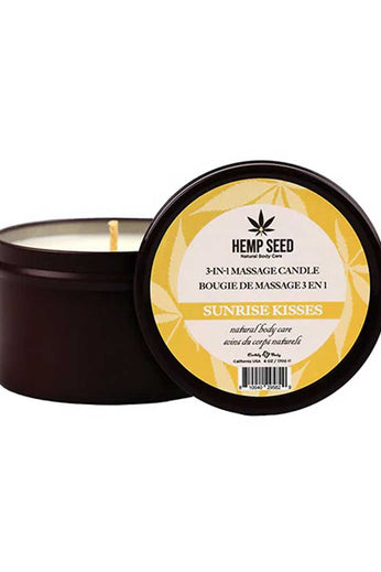 Hemp Seed 3-in-1 Massage Candle - Sunrise Kisses 6 Oz EB-HSCS023B