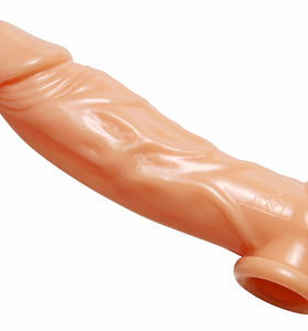 Realistic Flesh Penis Enhancer and Ball Stretcher SM-AE447