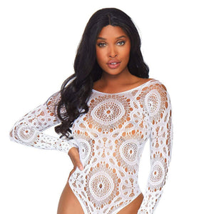 Thong Back Teddy - White - M/l LA-89161WHTML