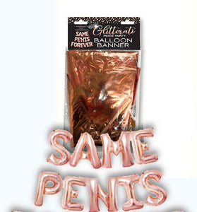 Glitterati Same Penis Balloon Banner - Pink LG-CP1100