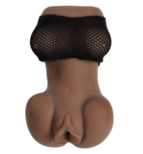 Cloud 9 Mini Body Dual Stroker Pleasure Pussy and  Ass - Brown WTC423B