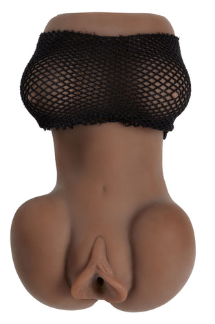 Cloud 9 Mini Body Dual Stroker Pleasure Pussy and  Ass - Brown WTC423B