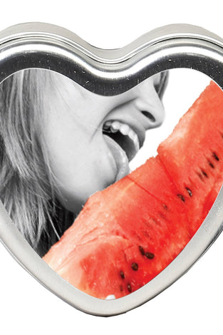 Edible Heart Candle - Watermelon - 4 Oz. EB-HSCK004