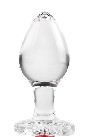 Red Heart Gem Glass Plug - Medium AE-WF-0006-2