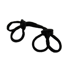 Silky Soft Double Rope Wrist Cuffs - Black TMN-VT-0662