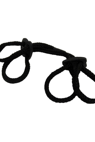 Silky Soft Double Rope Wrist Cuffs - Black TMN-VT-0662