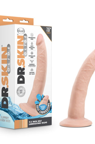 Dr. Skin Glide - 7.5 Inch Self Lubricating Dildo - Vanilla BL-12724