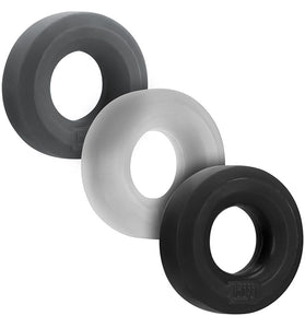 Hunkyjunk Huj3 C-Ring 3 Pk - Tar / Multi OX-HUJ-102-TARMULTI