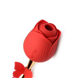 Bloomgasm Flutter Rose Sucking Rose With Butterfly  Teaser - Red INM-AG954