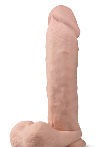 Dr. Skin Silicone - Dr. Dylan - 7 Inch Vibrating  Dildo With Remote Control- Vanilla BL-66453