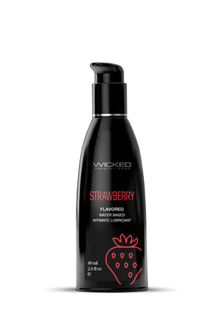 Aqua Strawberry Flavored Water Based Intimate  Lubricant - 2 Fl. Oz. WS-90412