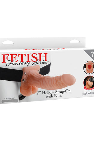 Fetish Fantasy Series 7 Inch Hollow Strap-on With  Balls - Flesh PD3373-21