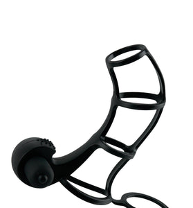 Fantasy X-Tensions Deluxe Silicone Power Cage  - Black PD4142-23