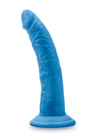 Neo Elite - 7.5 Inch Silicone Dual Density Cock - Neon Blue BL-82202