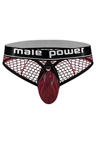 Cock Pit Nte Cock Ring Thong - L/ XL - Burgundy MP-410260BNLX