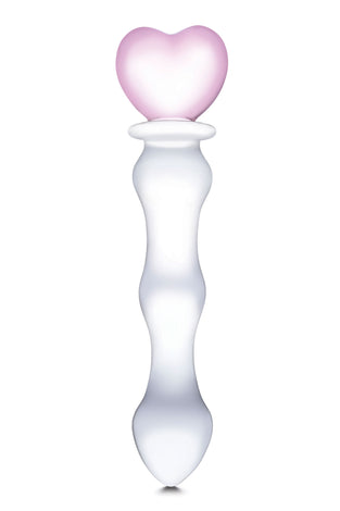 8 Inch Sweetheart Glass Dildo - Pink/clear GLAS-161