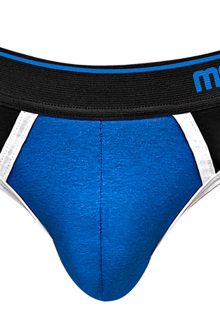 Retro Sport Panel Thong - S/ M - Black/ Blue MP-414265RBSM