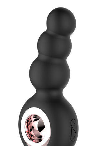 Gender Fluid Quiver Anal Ring Bead Vibe - Black GFL-4264