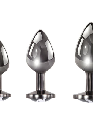 Pleasure 3 Ways - Butt Plug - Hematite PB-BP-2253-2