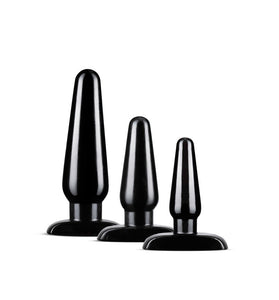 Anal Adventures - Basic Plug Kit - Black BL-386915